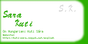 sara kuti business card