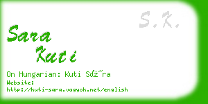 sara kuti business card